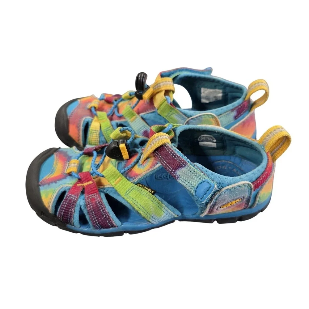 Keen Newport H2 Sandals Shoes Kids Size 13 Tie Dye Rainbow Water Hiking Summer